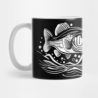 White Bass Print Mug